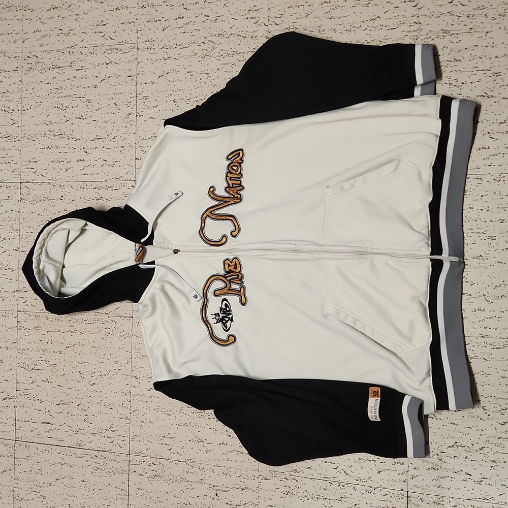 Pnb Nation New York Full Zip Spellout Logo Hoodie Sweater Vintage Y2K